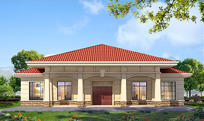 農村20萬自建一層平房設計圖，占地麵積280平米