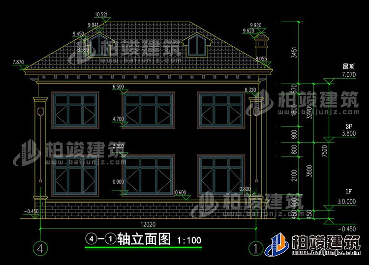 背立麵圖