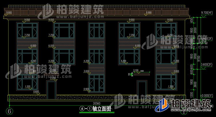 背立麵圖